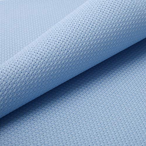 Aida Cloth 14 Count Cross Stitch Fabric,12×18inch,5Pcs (Sky Blue) - color: Sky Blue