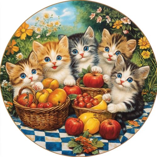 Moohue Stamped Cross Stitch Kits for Adults Animals Cats and Fruit 14CT Pre Printed Cross Stitch Kits for Beginners (Animals Cats and Fruit) - color: Animals Cats and Fruit