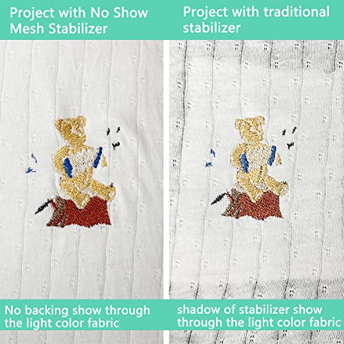 Craftido No Show Mesh Embroidery Stabilizer Backing -15" x 25 Yd/Roll - size: 15"x25yd roll