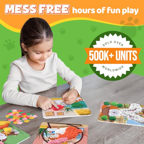 jackinthebox Poke Art Pets Crafts Kits for Children, Gifts Toys, Ages 4-8 - style: Pets
