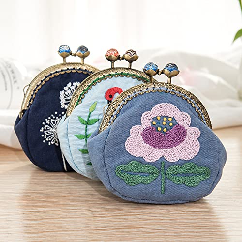 12 Pcs/Set Linen Embroidery Fabric 19 x 19 Inch Cloth Needlework - size: 19×19Inch
