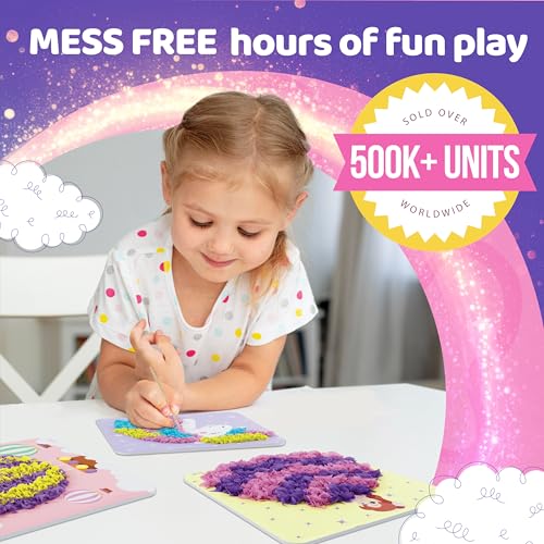 jackinthebox Poke Art Magical Flower Pressing Craft Kit for Girls, Ages 4-8 - style: Magical