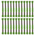 HARFINGTON 24 Skeins Embroidery Floss 8m Each Egyptian Long Fiber Cotton Cross Stitch Thread 26S/2x6 for Embroidery Projects Bracelet, Green - color: Green