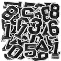50 Pcs Iron on Numbers Patches for Fabric Tote Bags Hats Clothing Black - color: Black, size: Numbers Only