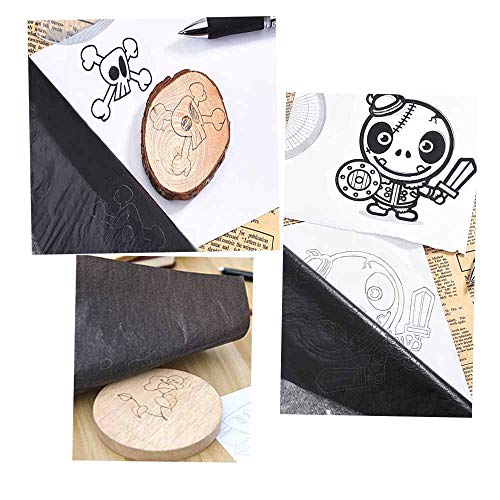 Yesallwas 100 Sheets Transfer Tracing Carbon Paper for Wood, Paper, Canvas and Other Art Surfaces with 5 Pieces Double Ended Tracing Stylus - color: Multicolor 100