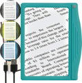 MagniPros 5X Rechargeable LED Page Magnifier with 3 Color Light Modes-Aqua - color: Aqua