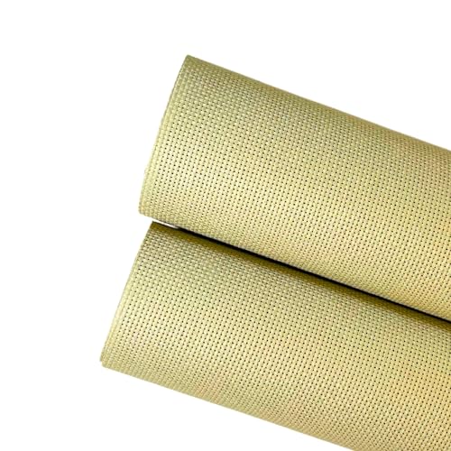 2 Sheets of Tan 11 Count Aida Cloth – 18 x 18 Inch Pre-Cut Fabric Squares – Cross Stitch Fabric – 100% Cotton – Ideal for Needlework & Embroidery – The Knotty Unicorn - color: Tan
