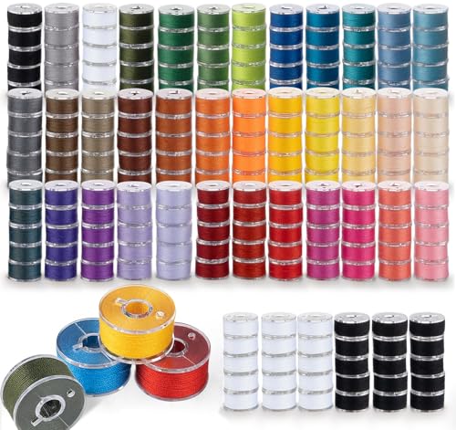 210 Pcs Prewound Bobbin Thread Set – 36 Colors Size A Bobbins - color: 36 Colors (210PCS)