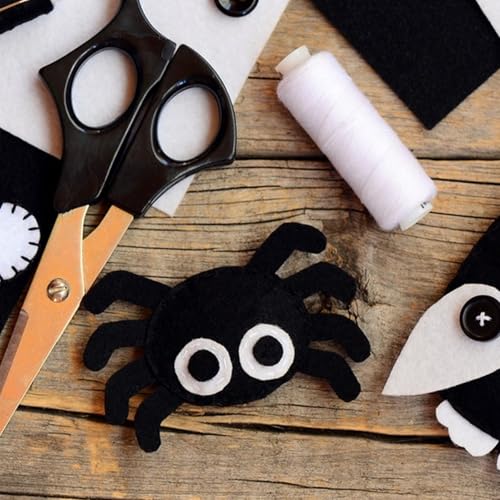 Black Felt Fabric, 2 PCS 12" X 12" Felt Fabric Sheets for Crafts 1mm Thick Squares Craft Felts Fabric-Sheets Non-Woven Felts Paper Pads for Patchwork DIY Sewing Art Crafts,