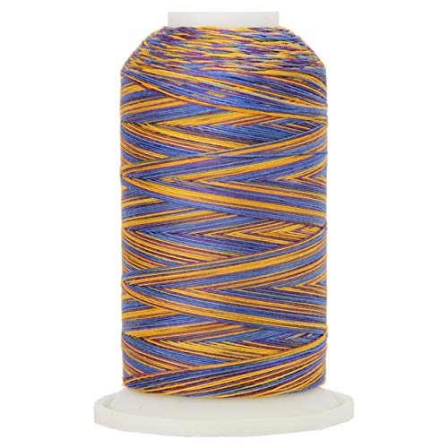 ThreadArt Multicolor Cotton Thread, 600M 40/3, Mediterranean 3355 - color: Mediterranean