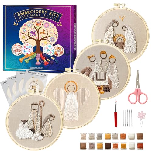 Huacan Embroidery Kit for Beginners with Tutorial Video & Gift Box - color: CXTZ-152