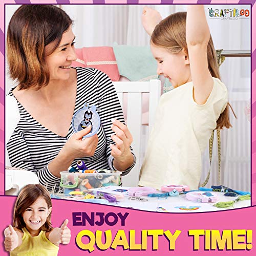 Superhero Cross Stitch Kit for Kids - 5 Stamped Beginner Projects - color: Superhero