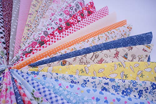 Phantomon 50pcs Cotton Fabric Craft Precut Square Patchwork Sheets for Quilting, Sewing, Scrapbooking, Simplicity Patterns (10Inch x 10Inch) - size: 10Inch x 10Inch