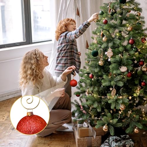 80 Pcs Christmas Ornament Hooks, Stainless Steel S Hooks for Holding Christmas Balls - Gold and Silver - color: Gold Sliver