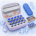 Peptide Case for Fridge Travel with 1* Reusable Ice Pack - color: Purple+Grey- 5×3ml+10×(5ml/10ml)