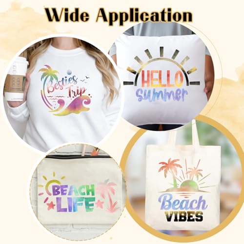 Tintnut Watercolor Gradient Heat Transfer Vinyl, 12 Pcs 12x10in HTV Vinyl - color: Gradient-12