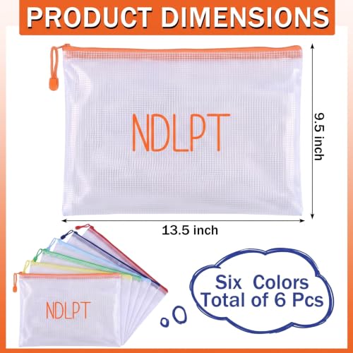 Geetery 6 Pack Needlepoint Project Bags Ndlpt Zipper Pouch, Classic, Bright - color: Bright