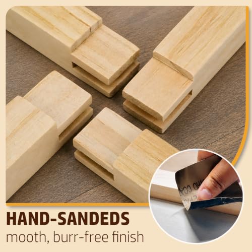 8" x 12PCS Needlepoint Stretcher Bars, Stretcher Bars for Needlework, with 50 Thumb Tacks, Wooden Canvas Stretcher Bars for Embroidery Stitch Frame Set Bundle(8"/8"/8") - size: 8"/8"/8"