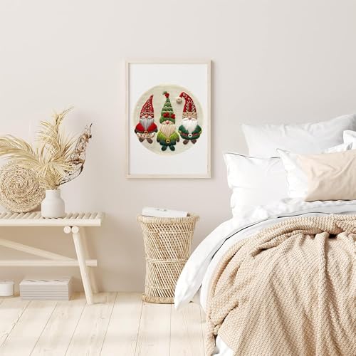 Huacan Embroidery Kits for Adults Beginner DIY Cross Stitch Stamped Christmas Pattern Stitching Sewing Kit 1 Piece 7.8 x 7.8 Inch (Santa Claus) - color: Santa Claus