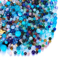 Sureio 1300 Pcs Glass Beads Bulk for Jewelry Making 0. 9 Pounds,Ocean Blue - color: Ocean Blue