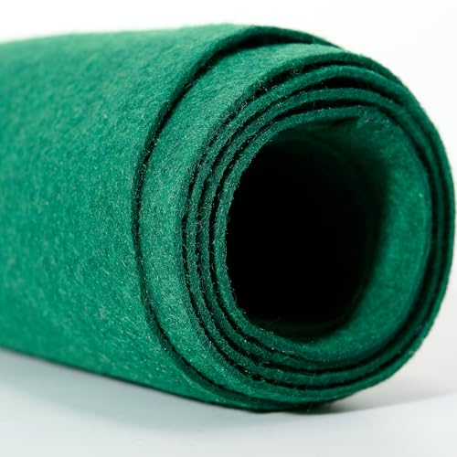 Soft Felt Fabric Sheets 1.6mm Thick Sewing Patwork Material Large Craft Felt Roll Fabric by The Yard (Hunter Green, 18"X 36" Inches) - color: Hunter Green, size: 18"X 36" Inches