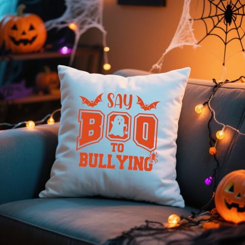 Dtf Transfers Ready to Press - 24Pcs Halloween Anti Bullying Iron on Transfers Unity Day Orange Iron on Decals Patches Kindness Squad Heat Transfer Vinyl Stickers for Clothing Pillows Bag DIY Crafts - color: Anti Bullying