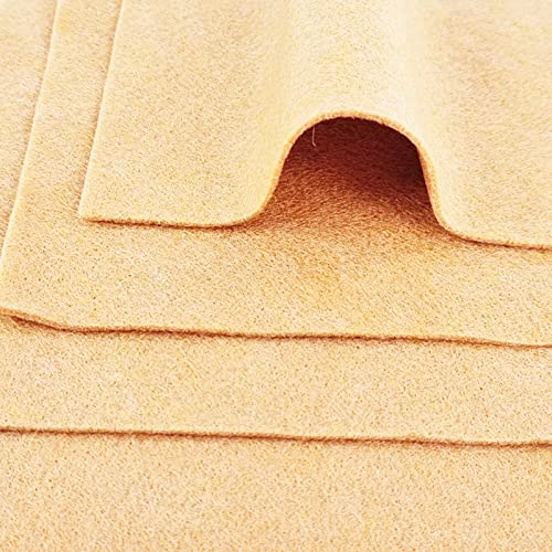 Jtnohx Soft Felt Fabric Flexible Craft Felt Sheets Apricot 6" 20Pcs 1.4mm - color: Apricot