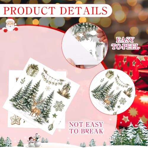 Christmas Rub on Transfers for Crafts, Farmhouse Transfer Furniture Decals - style: Country Rustic