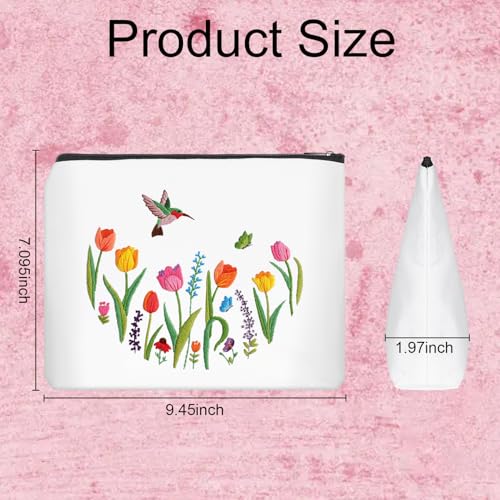Louise Maelys Embroidery Kit for Beginners Tulip Flower Canvas Makeup Bag - color: Tulip Flower