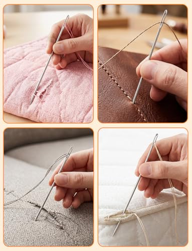Sewing Needles for Upholstery, 10PCS, 8" Length, 3mm Thickness - size: 8 IN