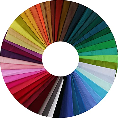 50pcs 12 x 12 inches Cotton Fabric Bundle-Solid - color: Solid, size: 12” x 12”