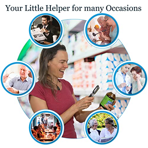 Small-Magnifying-Glass with LED-Light 3X Lighted-Pocket EasY Magnifier -Hand Held Lighted Magnify Glasses for Close Work Reading Books Pill Bottles; Mini Lens for Visually Impaired A Low Vision Aid