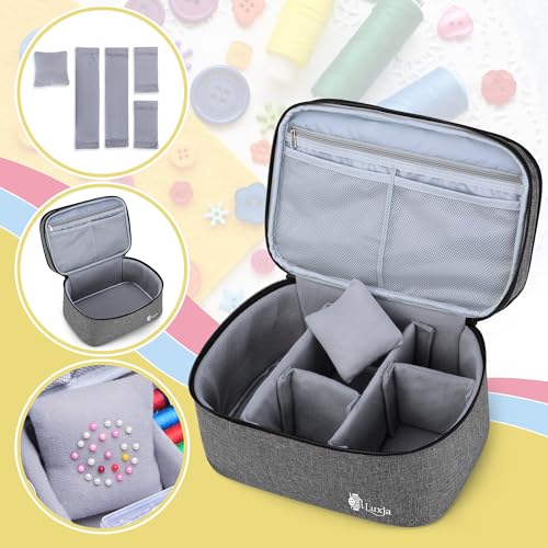 Luxja Double-Layer Large Sewing Organizer, Gray - color: Gray, size: Large