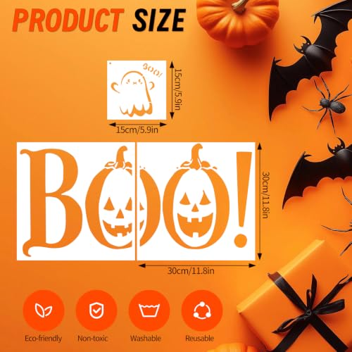 28 Pcs Halloween Stencils Reusable Stencils for Crafts Painting - color: Halloween