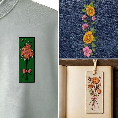 Floral Embroidery Transfer Sheets, Water Soluble Stabilizer Film