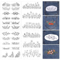 4 Sheets Water Soluble Stabilizer Embroidery Patterns, C - style: C