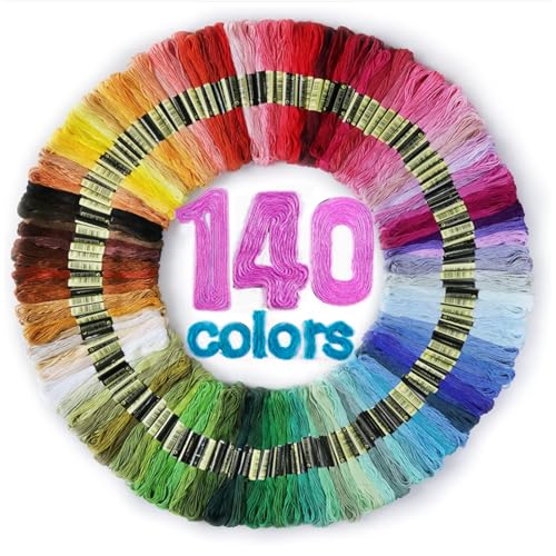 LOVIMAG Embroidery Thread 140pcs Friendship Bracelet String Floss Kit Yarn - style: 140pcs