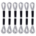 Gosknor 6 Skeins Embroidery Threads, Metallic Embroidery Floss (Silver) - color: Silver