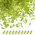 M METERXITY 1800-Pack Bugle Beads, 2x4mm Embroidery Craft Glass Bugle Tube Seed Beads for DIY Craft/Bracelet/Necklaces [Light Green] - color: Light Green, size: 2x4mm