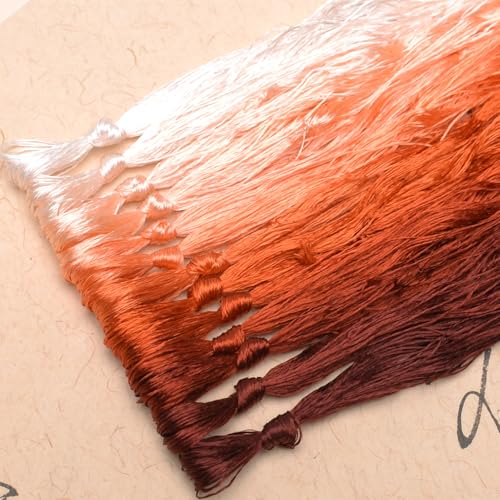 100% Mulberry Silk Embroidery Thread 13 Colors 110m Each (30) - color: 30