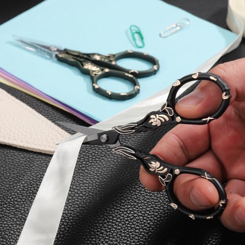 Little Sharp Sewing Scissors All Purpose Shears with Cover - color: Black