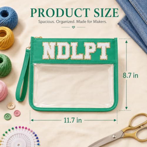 Sokfone Needlepoint Project Bag Embroidery Storage Organizer, Portable Sewing Project Bag for Quilting Crochet Knitting Supplies for Needlepoint, Thread, Fabric & Craft Accessories(Green) - color: Green