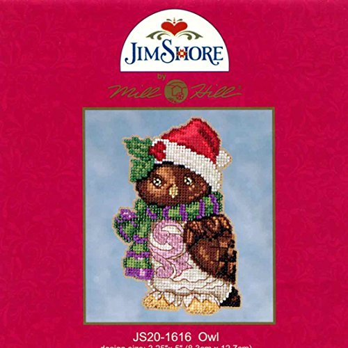 Mill Hill Owl Beaded Counted Christmas Holiday Cross Stitch Kit 2016 Jim Shore Winter Series JS201616