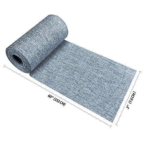 King Mountain Premium Linen Fabric Iron-on Repair Patch, 3"x60" (Blue Grey) - color: Blue Grey, size: Linen-3"x60"