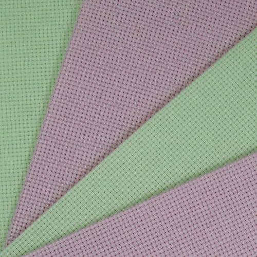 KCS 4/6 pc of 12" x 18" 30cmx45cm 16CT Counted Cotton Aida Cloth Cross Stitch Fabric (Pink+Light Green, 4 pc) - color: Pink+light Green, size: 4 pc