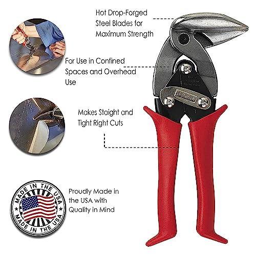 MIDWEST Aviation Snip, Left Cut Upright Tin Snips - color: Left Cut