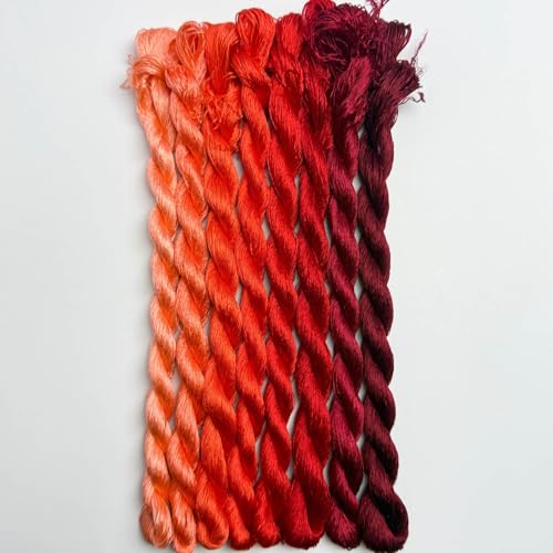 100% Mulberry Silk Embroidery Thread 8 Colors 110m Each (42) - color: 42
