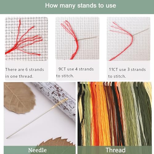 1 Pieces Cross StitchEmbroidery Floss,100% Eco-Cotton Cotton Premium Skeins, Ideal for Arts & Crafts (Coffee Series 67895) - color: Coffee series 67895