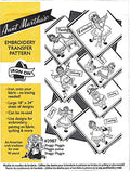 Aunt Martha's Hot Iron Embroidery Transer 3987 Days of the Week Shaggy Maggie