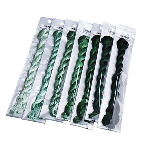 Natural Mulberry Silk Thread, Handmade Embroidery Floss Set, 7 Vibrant Colors, 110m Each 10 - color: 10